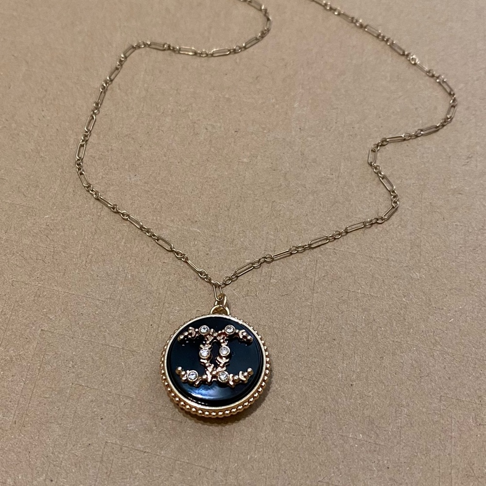 Handmade Repurposed Chanel Button Necklace